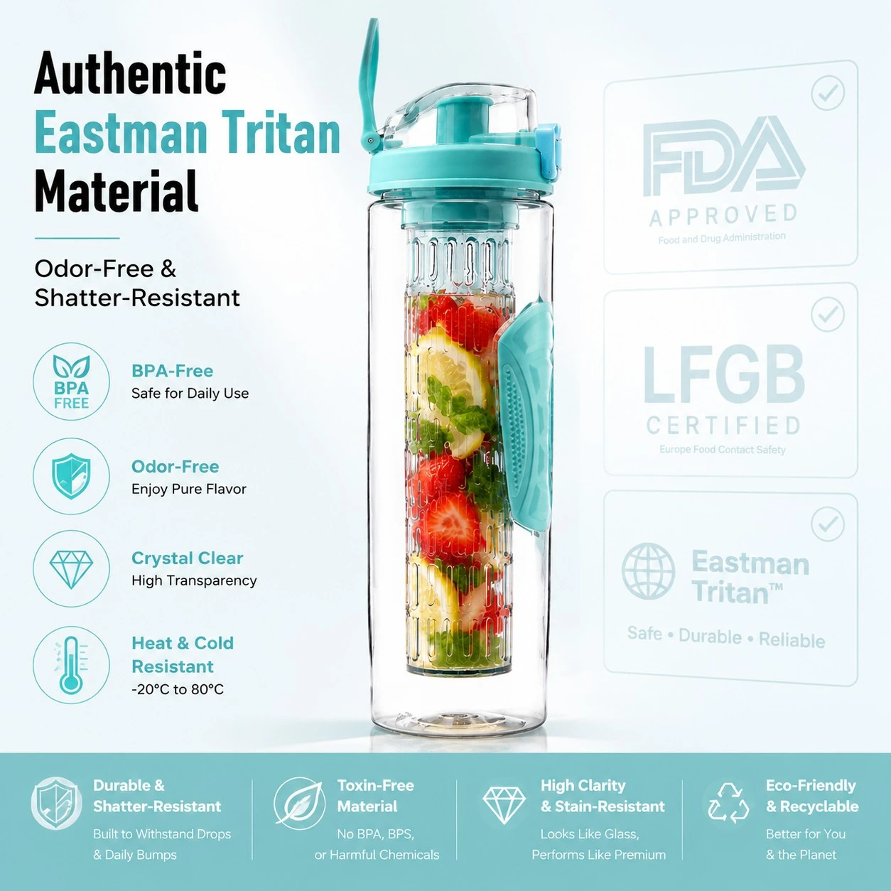Plastic Infuser Water Bottle Plastic Infuser Water Bottle
